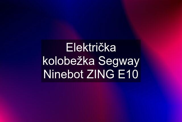 Električka kolobežka Segway Ninebot ZING E10