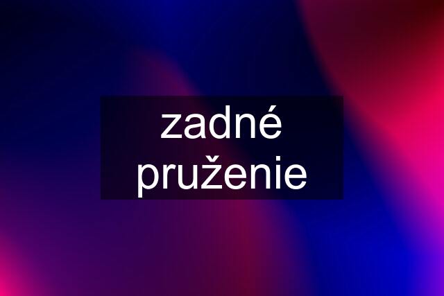 zadné pruženie