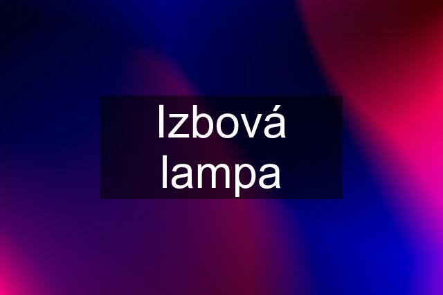 Izbová lampa