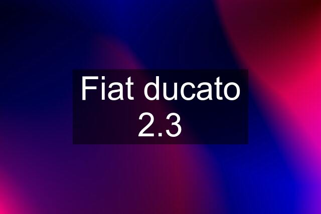 Fiat ducato 2.3