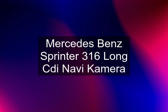 Mercedes Benz Sprinter 316 Long Cdi Navi Kamera