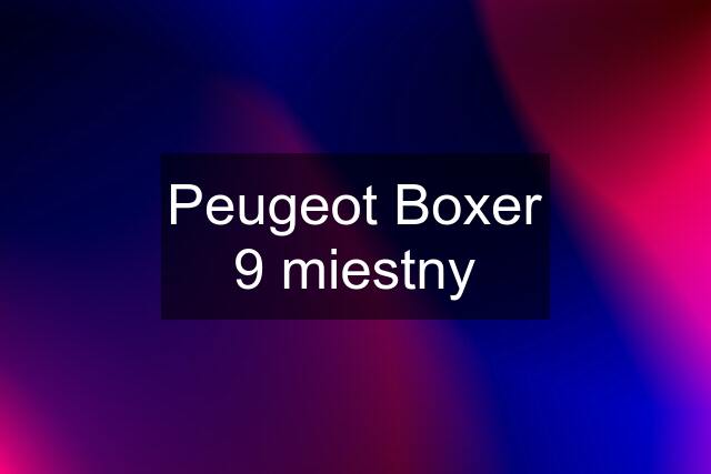 Peugeot Boxer 9 miestny