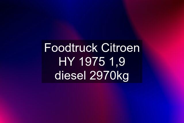 Foodtruck Citroen HY 1975 1,9 diesel 2970kg