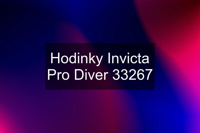 Hodinky Invicta Pro Diver 33267