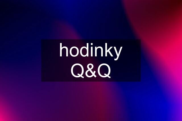 hodinky Q&Q