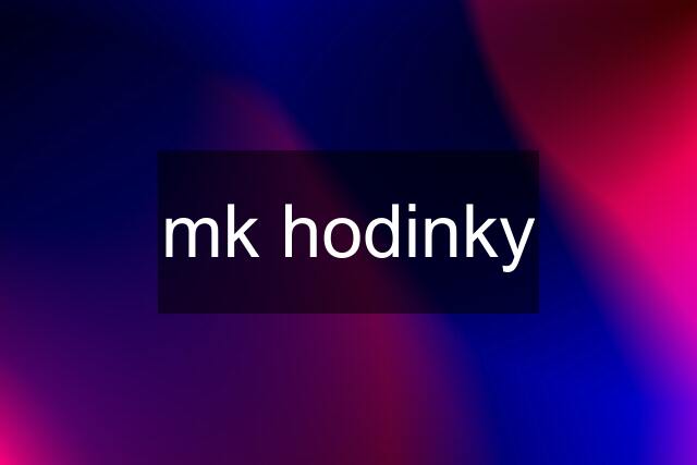 mk hodinky