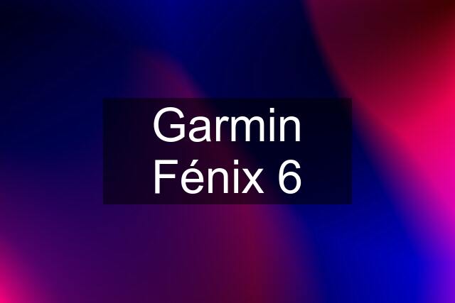 Garmin Fénix 6