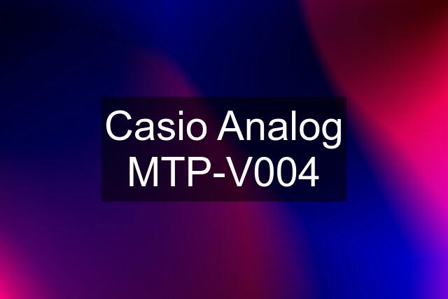 Casio Analog MTP-V004