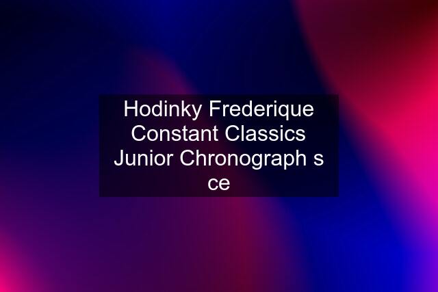 Hodinky Frederique Constant Classics Junior Chronograph s ce