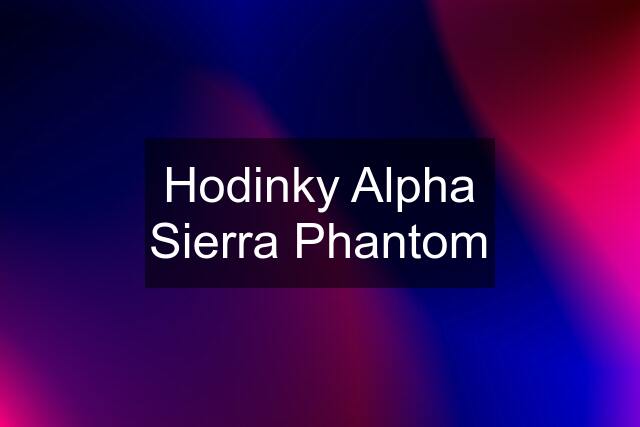 Hodinky Alpha Sierra Phantom