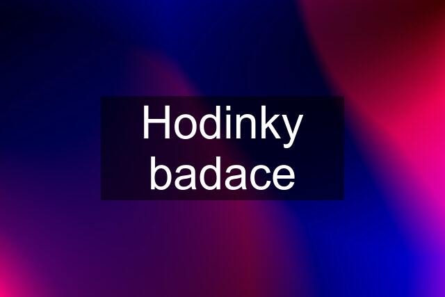 Hodinky badace