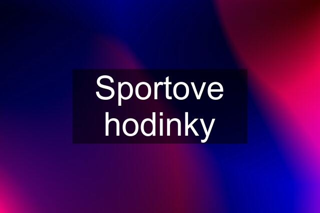 Sportove hodinky