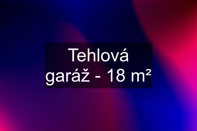 Tehlová garáž - 18 m²