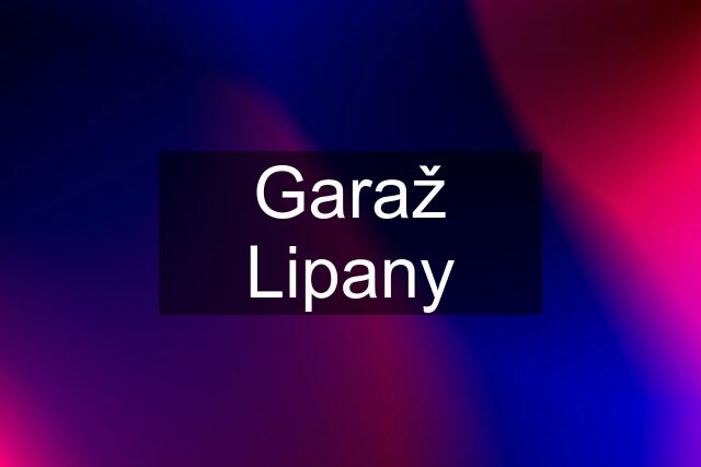 Garaž Lipany