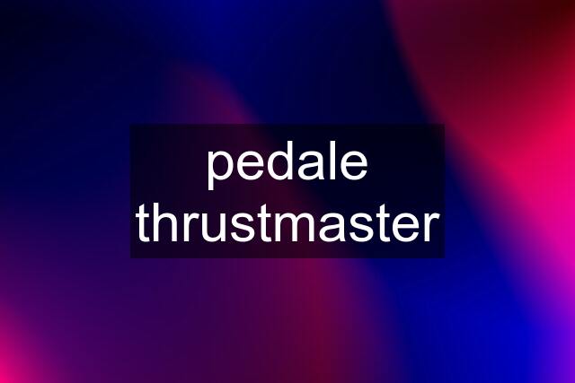 pedale thrustmaster