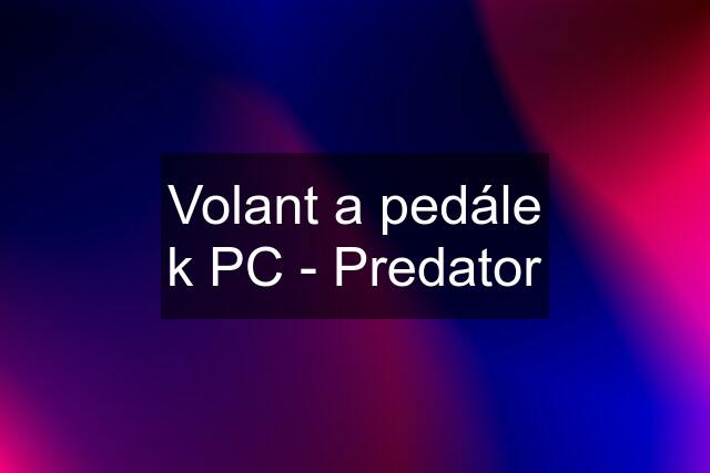 Volant a pedále k PC - Predator