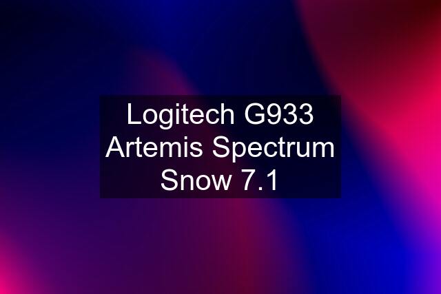 Logitech G933 Artemis Spectrum Snow 7.1