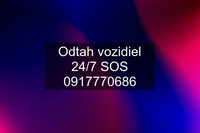 Odtah vozidiel 24/7 SOS 