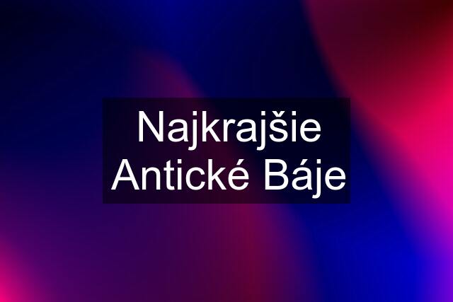 Najkrajšie Antické Báje