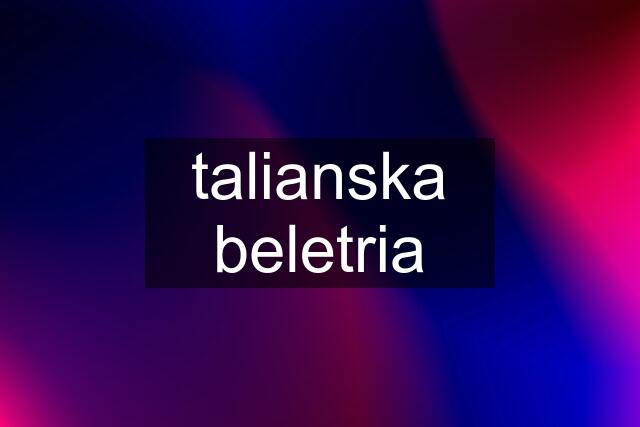 talianska beletria