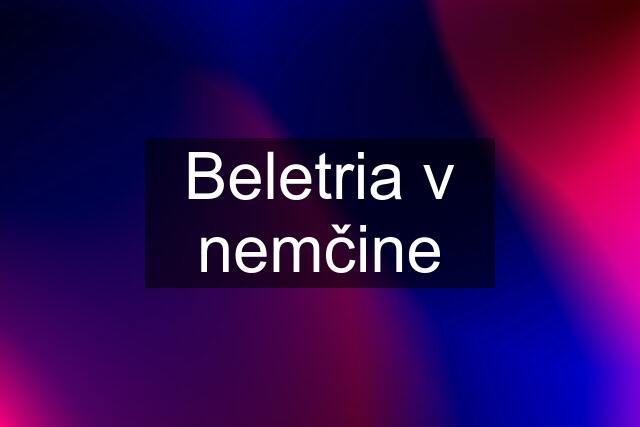 Beletria v nemčine