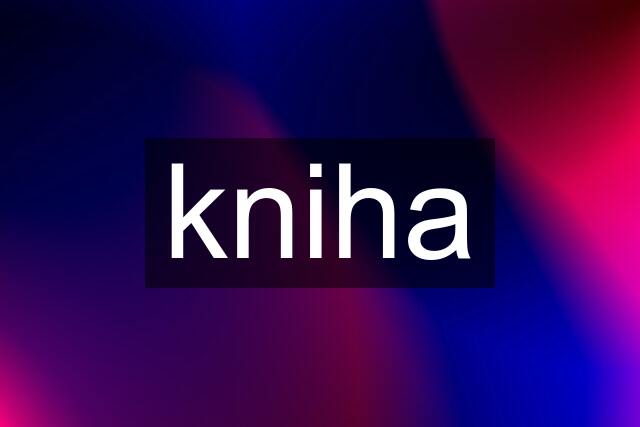 kniha