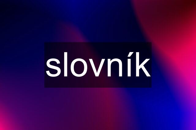 slovník