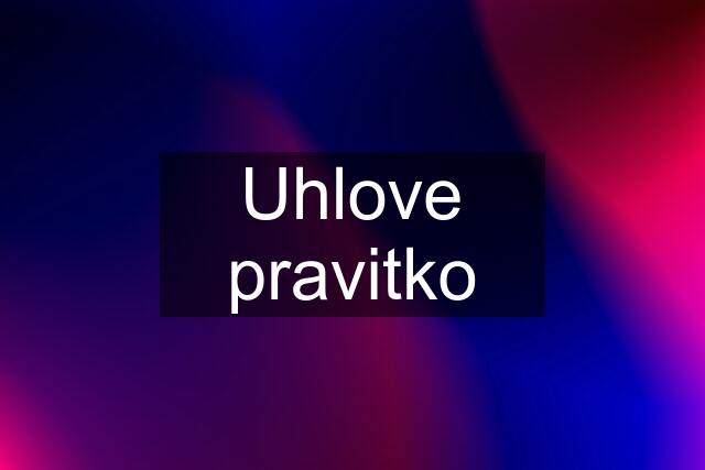 Uhlove pravitko