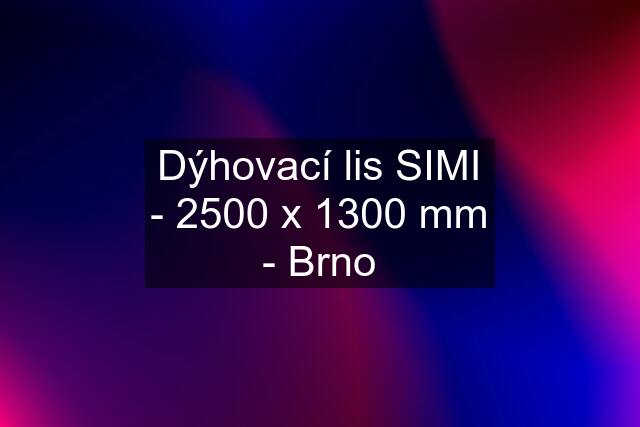 Dýhovací lis SIMI - 2500 x 1300 mm - Brno