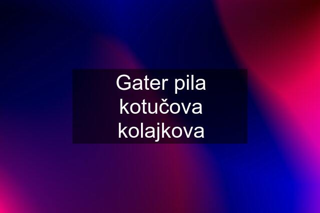 Gater pila kotučova kolajkova