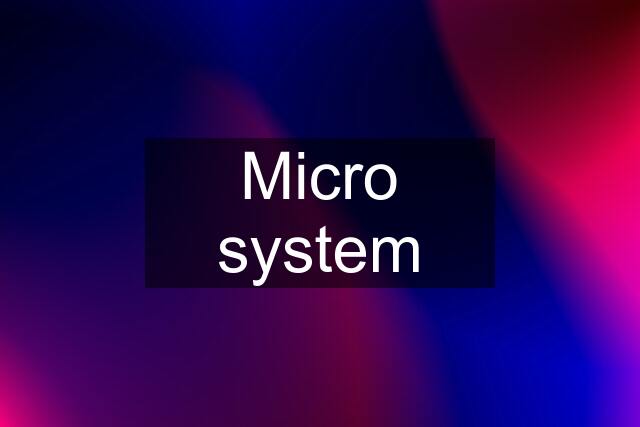 Micro system