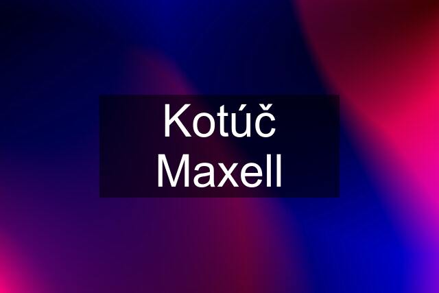 Kotúč Maxell