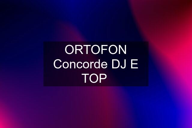 ORTOFON Concorde DJ E ❗️TOP ❗️