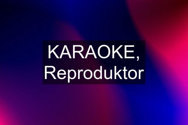 KARAOKE, Reproduktor