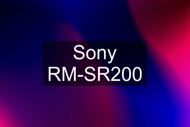 Sony RM-SR200