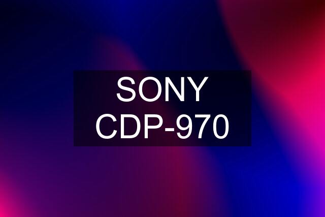 SONY CDP-970