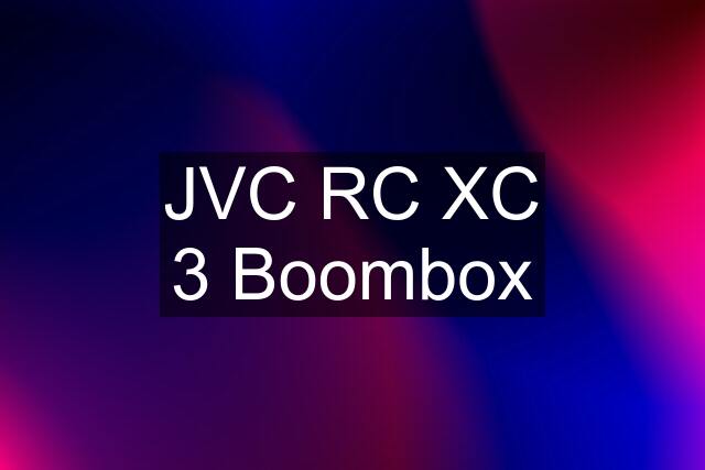 JVC RC XC 3 Boombox