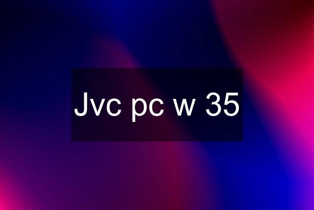 Jvc pc w 35