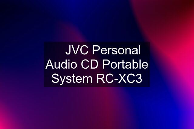 ☆ JVC Personal Audio CD Portable System RC-XC3