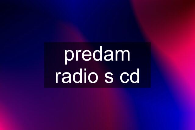 predam radio s cd