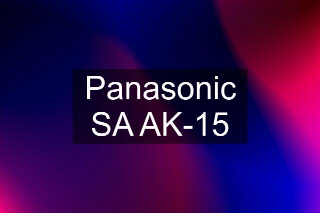 Panasonic SA AK-15