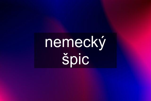 nemecký špic