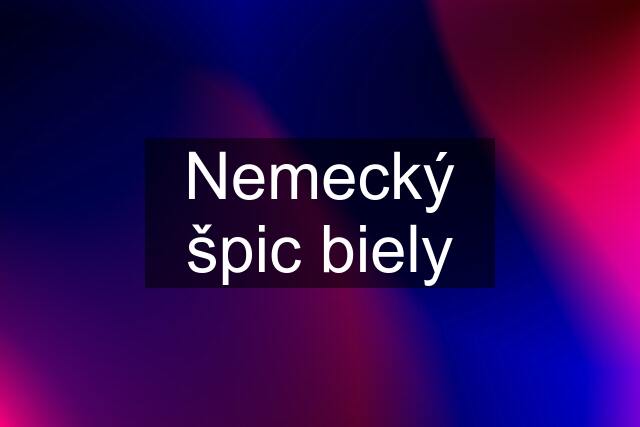 Nemecký špic biely