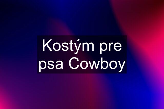 Kostým pre psa Cowboy