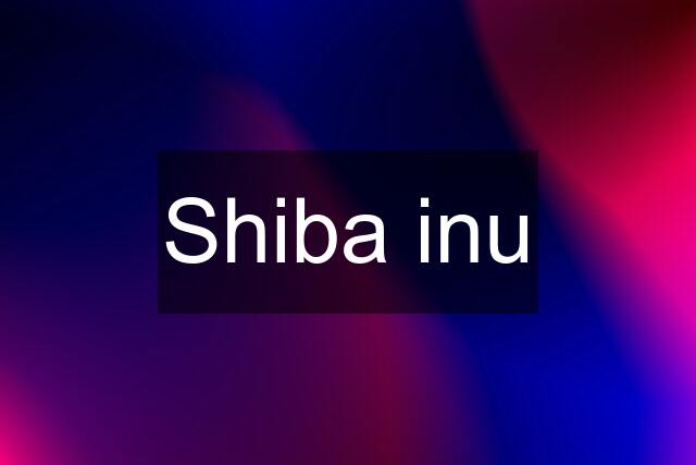 Shiba inu