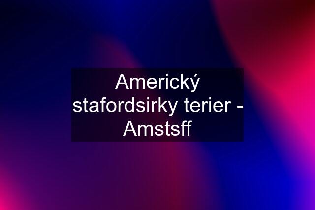 Americký stafordsirky terier - Amstsff