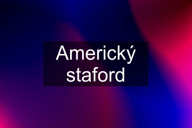 Americký staford