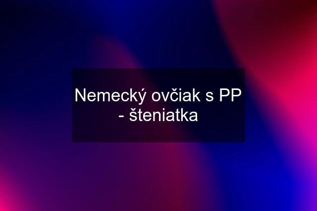 Nemecký ovčiak s PP - šteniatka