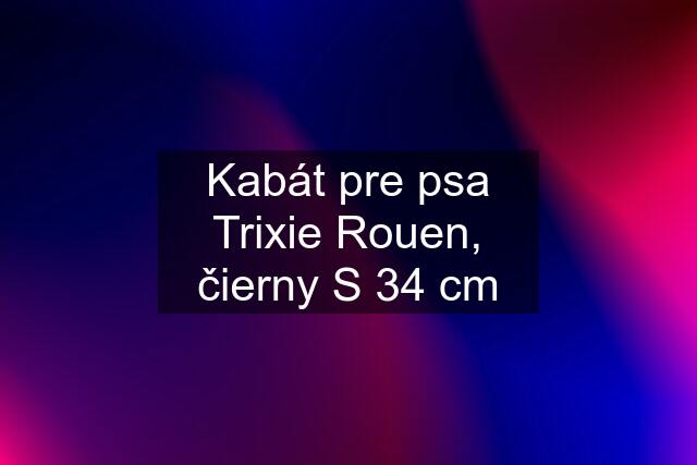 Kabát pre psa Trixie Rouen, čierny S 34 cm