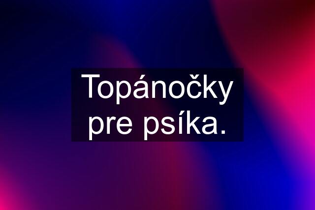 Topánočky pre psíka.